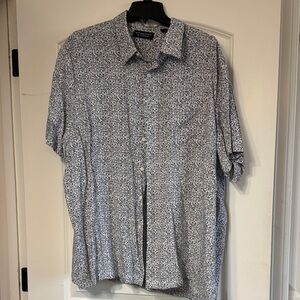 Roundtree & Yorke Gray Patterned Dress Shirt